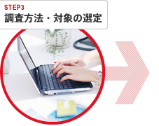 STEP3.調査方法・対象の選定